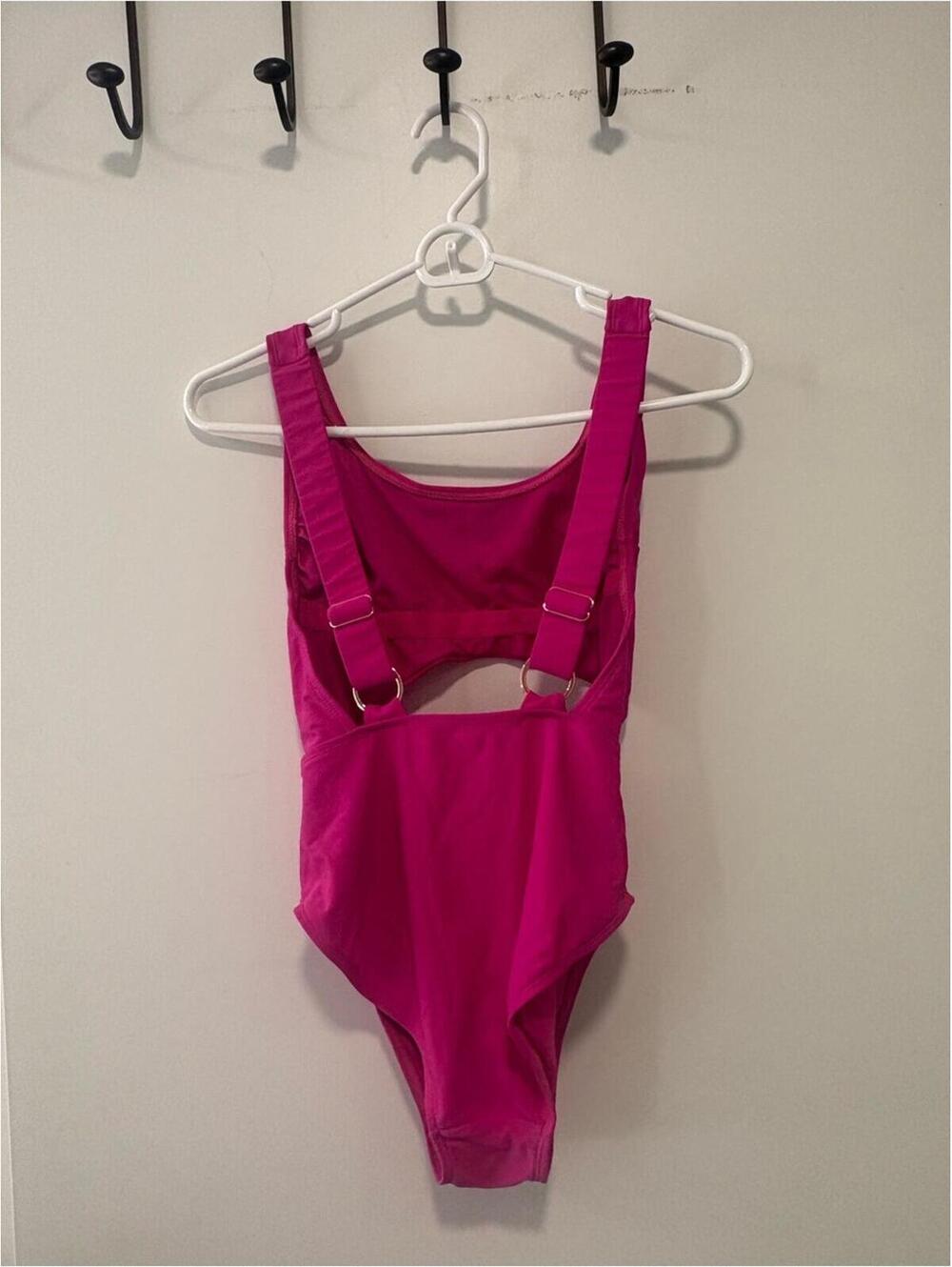 RACHEL Rachel Roy Fuchsia One-Piece Swimsuit with Midriff Cutout - Picture 2 of 3